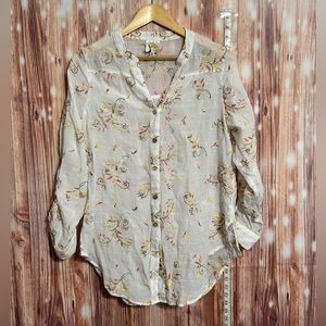 Fig & Flower Lightweight Floral Blouse Large